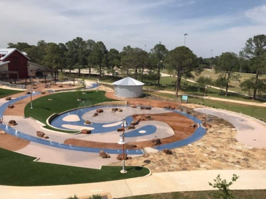 The Highland Village Parks and Recreation Advisory Board is set to discuss at a May 18 meeting whether the city should implement a policy to prevent day cares from overwhelming other visitors at the Doubletree Ranch Park splash pad. (Courtesy city of Highland Village)