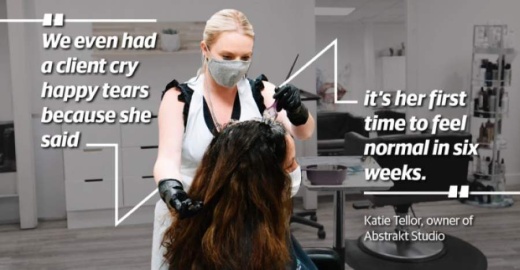 Abstrakt Studio's two Frisco salons reopened May 8. (Courtesy Sarah Delagarza, Cherry He)