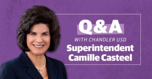 Superintendent Camille Casteel answered questions about how the school district is planning for its upcoming year. (Community Impact Newspaper staff)