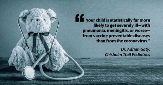 Georgetown pediatric medical workers said they worry about outbreaks of eradicated, vaccine-preventable diseases in children, as they have seen fewer patients since the start of the coronavirus pandemic. (Kara Nordstrom/Community Impact Newspaper)