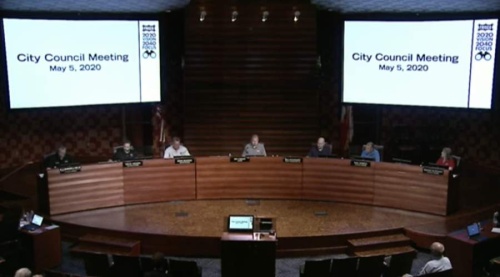 Frisco City Council will hold a work session at 4 p.m. following by its regular meeting at 5 p.m. in the council chamber of the George A. Purefoy Municipal Center on May 19. (Screenshot courtesy city of Frisco)