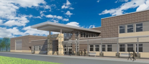 Kolter Elementary School, shown in this rendering, will not be ready until August, according to Houston ISD. (Courtesy Houston ISD)