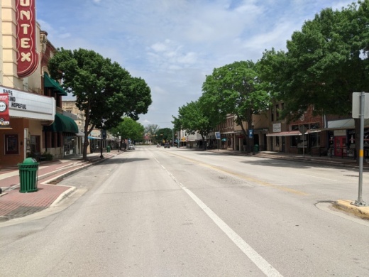 San Antonio Street in downtown New Braunfels. (Warren Brown/Community Impact Newspaper)