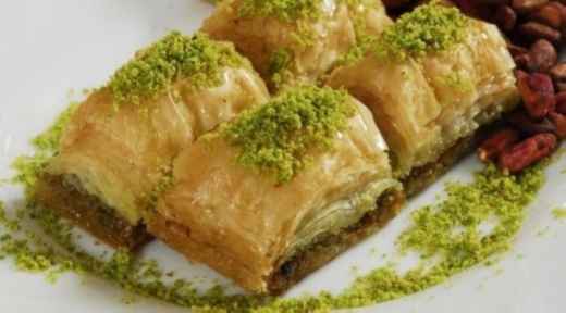 Al Baghdady offers a variety of Middle Eastern desserts, including pistachio baklava. (Courtesy Al Baghdady Bakery & Restaurant)