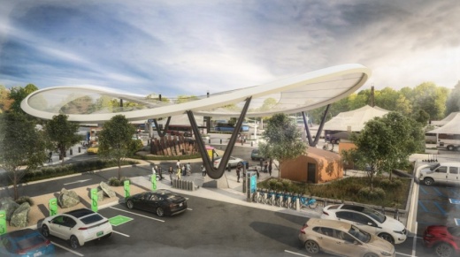 Renderings show plans for a transit station as part of Capital Metro's Project Connect. (Rendering courtesy Capital Metro)