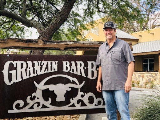 Granzin Bar-B-Q owner Miles Granzin has been in the barbecue business most of his life and has operated his own restaurant for more than 35 years. (Ian Pribanic/Community Impact Newspaper)