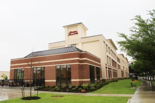 The city of Keller’s first hotel, a Hampton Inn & Suites, is expected to open May 28. (Ian Pribanic/Community Impact Newspaper)
