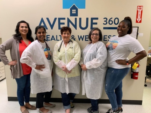 Avenue 360 staff includes (from left) Elida Benavidez, Bettina Raju, Micki Schmidt, Maria Marquez and Dayesha Guidry. (Courtesy Avenue 360 Health & Wellness)