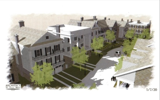 A new residential development is coming to the north side of Thompson Street in Alpharetta and west of Westside Parkway. (Rendering courtesy city of Alpharetta)