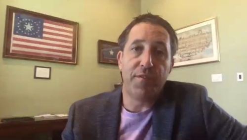 Texas Comptroller Glenn Hegar spoke to members of the Clear Lake Area Chamber of Commerce on May 27 about what the state's post-pandemic economic turnaround might look like. (Screenshot of May 27 virtual luncheon)
