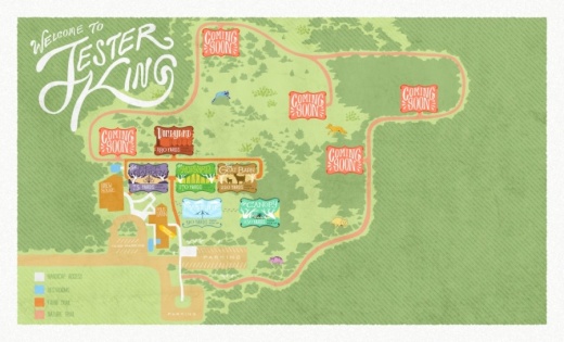 A map of the Jester King Brewery property