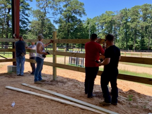 The Texas National Guard assisted Inspiration Ranch with its expansion project May 18. (Courtesy of Inspiration Ranch)