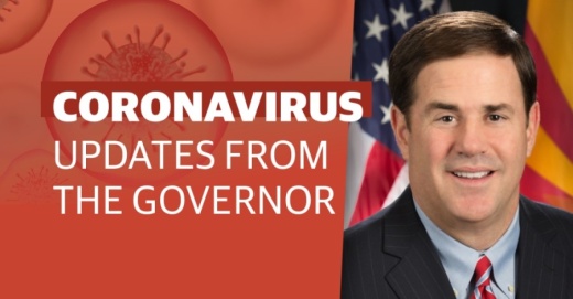 Gov. Doug Ducey spoke May 28 to provide a coronavirus update. (Community Impact staff)