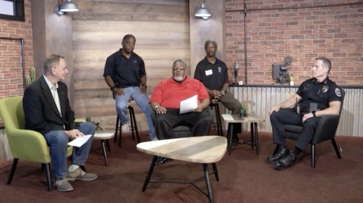 Chandler Mayor Kevin Hartke, Chandler Police Chief Sean Duggan and Rev. Victor Hardy, the president and co-founder of Chandler Men of Action, sat down for a Facebook Live event June 1 to discuss the death of George Floyd in Minneapolis and the importance of unity in the city of Chandler. (Screenshot courtesy city of Chandler)