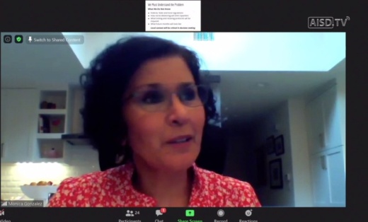 Director of Elementary Schools Monica Gonzalez said June 1 that the district is looking into training teachers this summer to prepare for partial or full-time virtual learning. (Courtesy Austin ISD)