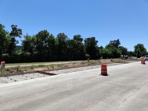 Area road work includes widening Lake Woodlands Drive. (Ben Thompson/Community Impact Newspaper)