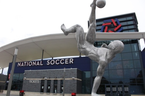 The National Soccer Hall of Fame in Frisco is slated to reopen to the public on June 10. (Elizabeth Uclés/Community Impact Newspaper)