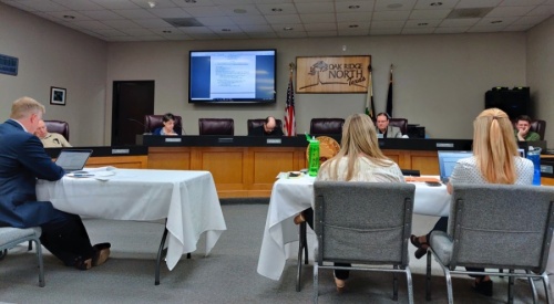 Oak Ridge North's City Council gathered for a regular meeting June 8. (Ben Thompson/Community Impact Newspaper)