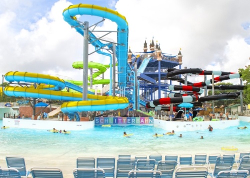 A rendering shows the new color schemes at Blastenhoff Tower. (Courtesy Schlitterbahn)