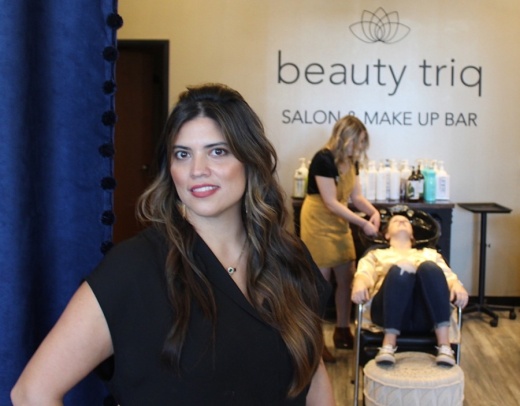 Mandy Granado opened Beauty Triq Salon & Makeup Bar in Cedar Park in 2018. (Brian Perdue/Community Impact Newspaper)