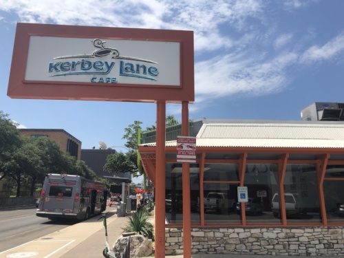 The Kerbey Lane Cafe at 2606 Guadalupe St. is one of eight locations in the Austin area. The original opened on Kerbey Lane in Central Austin in 1980. (Jack Flagler/Community Impact Newspaper)