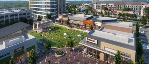 The District 121 corporation received grant funding to develop a lawn space called The Commons at District 121. (Rendering courtesy city of McKinney)