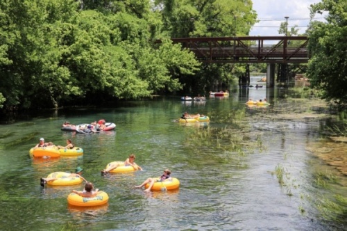 Floating the area's rivers is a popular way to cool off, but overcrowding the river may also be the cause of coronavirus spread for Hays County residents. (Courtesy San Marcos Area Chamber of Commerce)