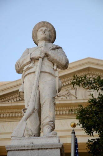 City Council members will consider and possibly take action on a resolution asking the members of the Williamson County Commissioners Court to support several actions related to the Confederate Sons of America statue. (John Cox/Community Impact Newspaper)