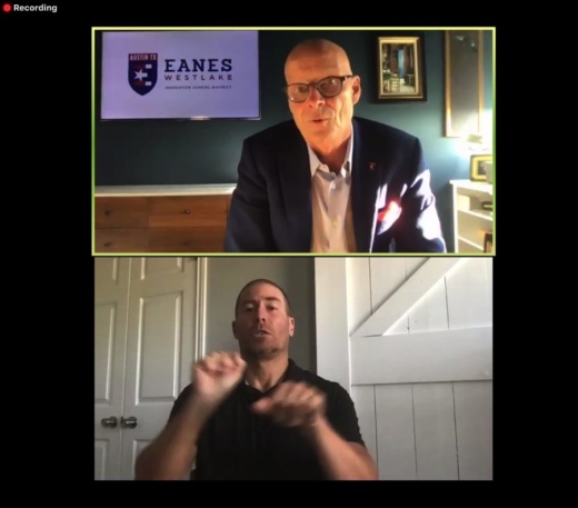 Eanes ISD Superintendent Tom Leonard led a virtual community meeting June 18. (Courtesy Eanes ISD)