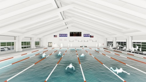 Eanes ISD approved a contract for the operational costs associated with its new aquatics center. (Rendering courtesy Eanes ISD)