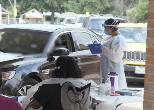 Drive-thru testing will continue in Dallas County following the hiring of a private vendor. (Courtesy CommUnityCare Health Centers)