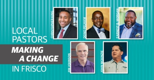Five Frisco pastors explain how the community can come together to initiate change for the social injustices against the Black community. (Photos Courtesy Northbridge Church, Dono Pelham, Earnest B. Morgan, Jim Johnson, Hope Fellowship Church) (Cherry He/Community Impact Newspaper)