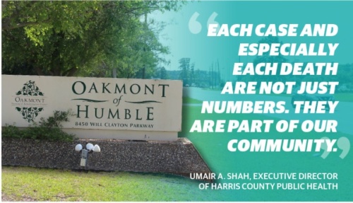 A nursing home in Humble came under scrutiny in June for an outbreak of COVID-19 cases among its elderly residents. (Kelly Schafler/Community Impact Newspaper) (Designed by Ethan Pham)
