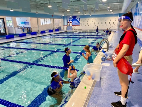 Big Blue Swim School will practice social distancing measures and health guidelines to keep swimmers and staff safe due to the ongoing COVID-19 pandemic. The swim school is expected to open June 22. (Courtesy Big Blue Swim School)