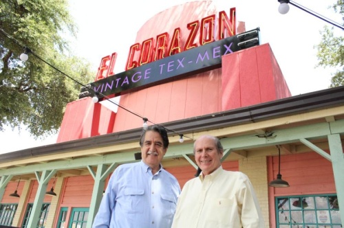 Gilbert Cuellar, right, is opening a new restaurant in the former location of El Corazon Tex Mex. The new restaurant, Texana Grill, will feature fare from the Texas Hill Country. (Emily Davis/Community Impact Newspaper)