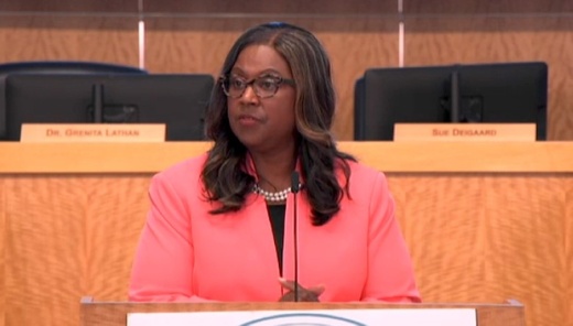 Houston ISD interim Superintendent Grenita Lathan announced the district's 2020-21 reopening plans July 15. (Screenshot via HISD)