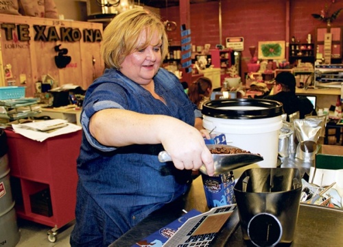 Owner Elaine Krazer opened Pacific Tradewinds Coffee Co. in McKinney in 2015. (Jean Ann Collins/Community Impact Newspaper)