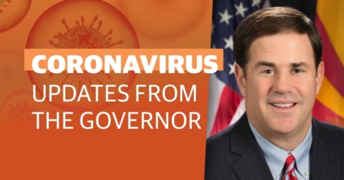 Gov. Doug Ducey announced at a press conference July 16 that the state will extend its eviction moratorium until Oct. 31; he also encouraged Arizonans to continue to wear a mask and stay home to curb the spread of COVID-19. (Community Impact staff)