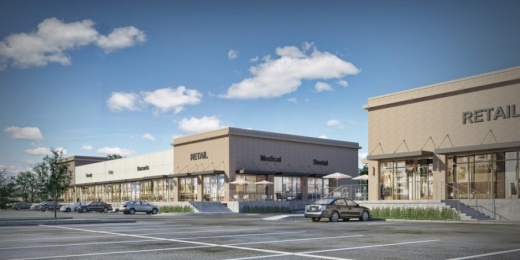 The Kingwood Docks shopping center will be completed in the next 30-60 days. (Rendering courtesy Lovett Commercial)