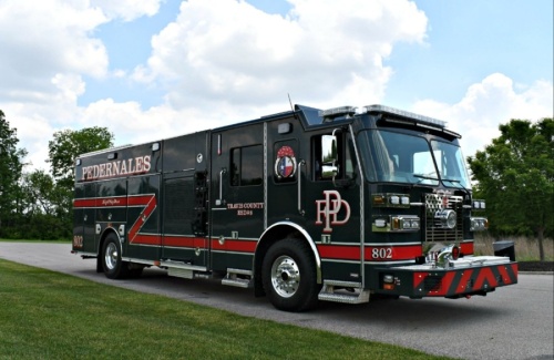 E802 is a new fire engine for the Pedernales Fire Department. (Courtesy Pedernales Fire Department)