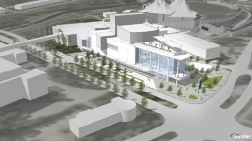 The Woodlands Township has been exploring the creation of a performing arts center near The Cynthia Woods Mitchell Pavilion. (Rendering courtesy The Woodlands Township)