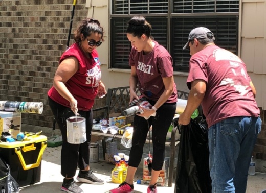 Yes to Youth volunteers sort donations and cleaning supplies for its shelter to help homeless youth. (Photos courtesy Yes to Youth)