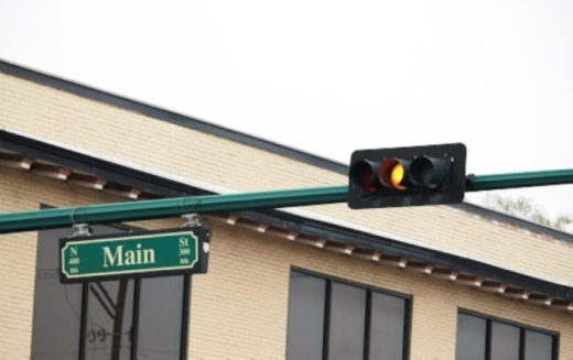 The city began preconstruction in January to add flashing yellow arrows to 28 locations across the city. (Andy Li/Community Impact Newspaper)