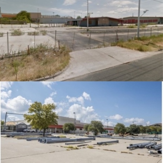 The existing lot housed an empty Home Depot and a Chrysler dealership for years. (Courtesy Council Member Greg Casar's Office)