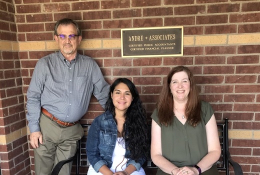 From left: Keith Andre, Rachel Lopez and Melissa Simmons help lead Andre   Associates in McKinney. (Courtesy Andre   Associates)