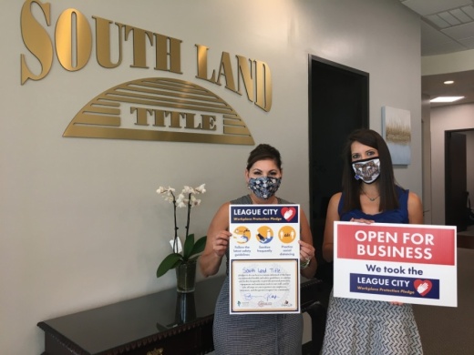 South Land Title is one of dozens of League City businesses that has taken the workplace protection pledge. (Courtesy city of League City)
