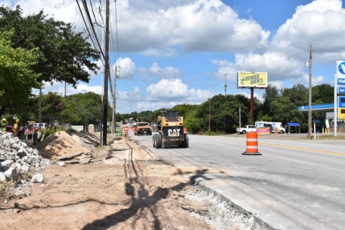 Construction along Anderson Mill Road in Northwest Austin