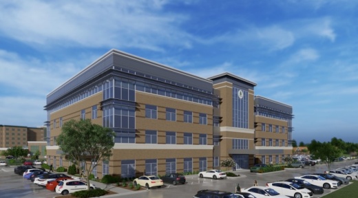 Work is underway on a new four-story, 110,000-square-foot medical office building at Huffmeister Road and Hwy. 290 in Cypress. (Rendering courtesy NexCore Group)