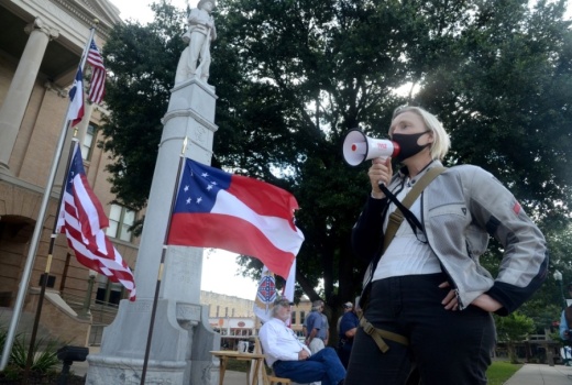 The Williamson County Commissioners Court will review and discuss the possible creation of a committee responsible for researching the potential removal of the Confederate statue that sits in front of the county courthouse, according to its Aug. 11 agenda. (John Cox/XCommunity Impact Newspaper)