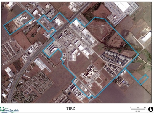 New Braunfels City Council approved a jump in acreage of its Reinvestment Zone Number One during its Aug. 10 meeting. (Screen shot courtesy city of New Braunfels)